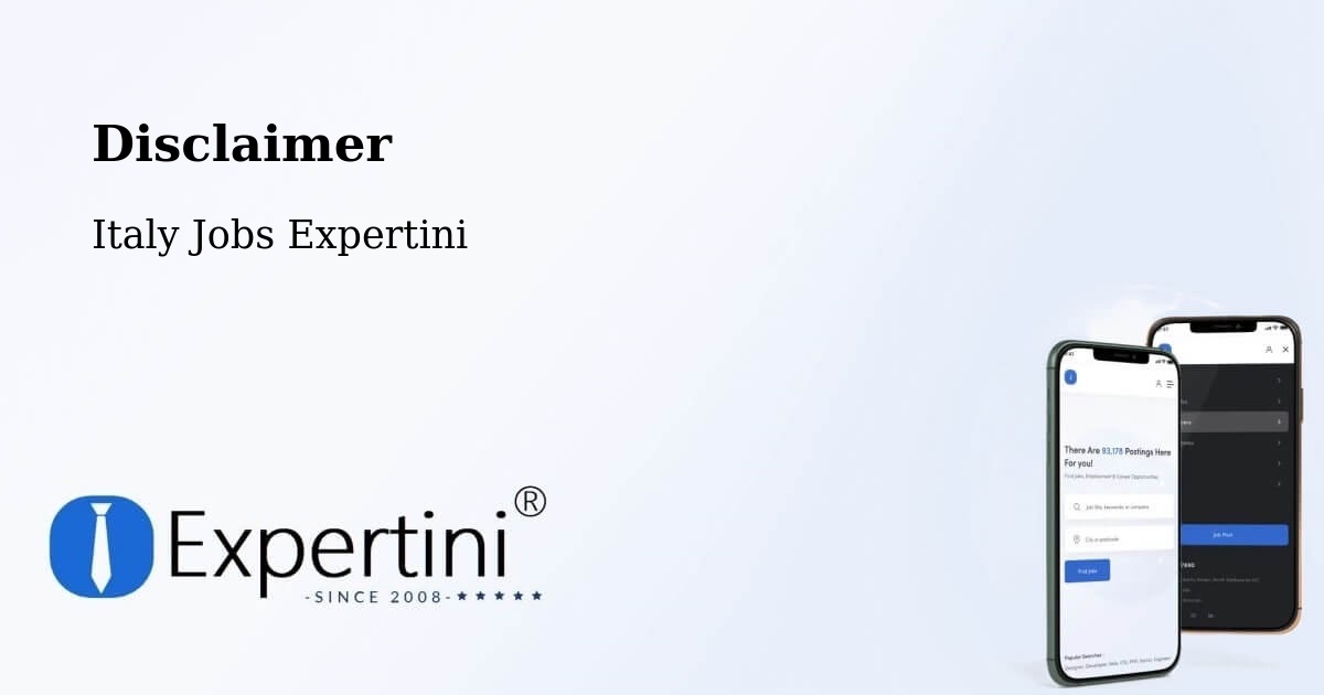Disclaimer – Cefalù - Italy Jobs Expertini